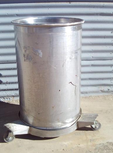 Used Tank, 25 Gallon, S/st, 17" x 28", OT/SB, Portable #S743634