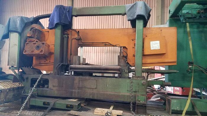 Used 2002 Peddinghaus Double Column Cut off Saw, Capacity 38" X 19.5", 2" Blade, 15 Main Motor
