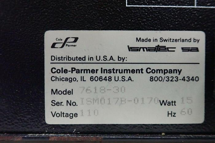 Used Ismactec Cole Parmer Model 7618-30 IPN Peristaltic Pump