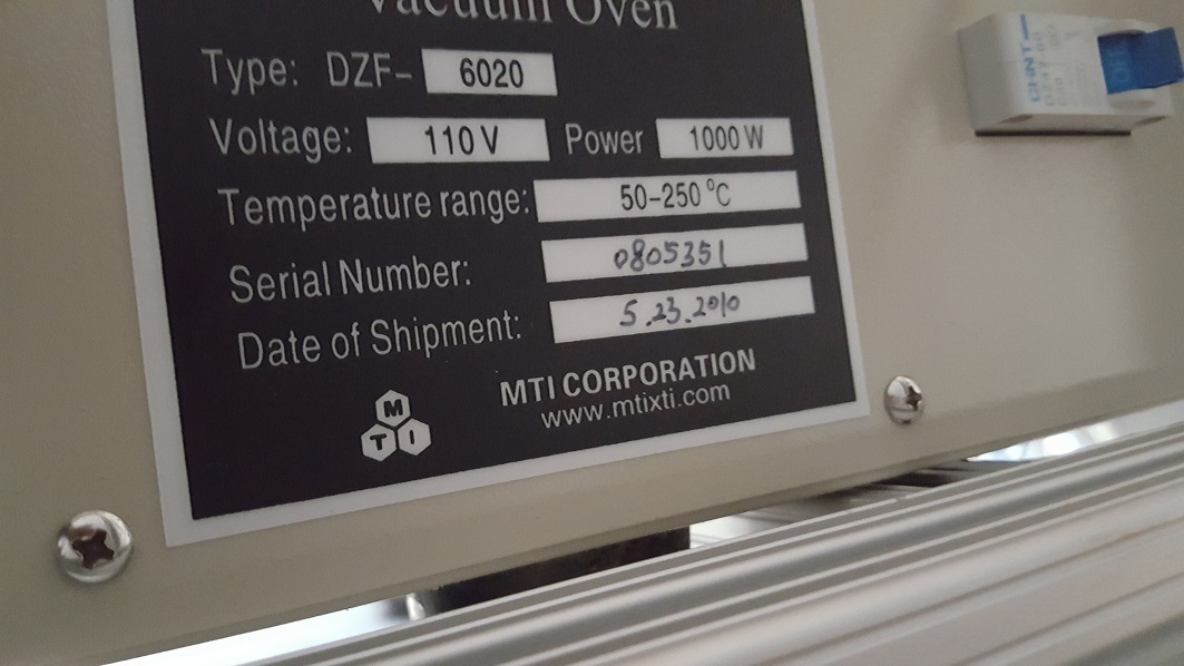 Used MTI Vacuum Oven
