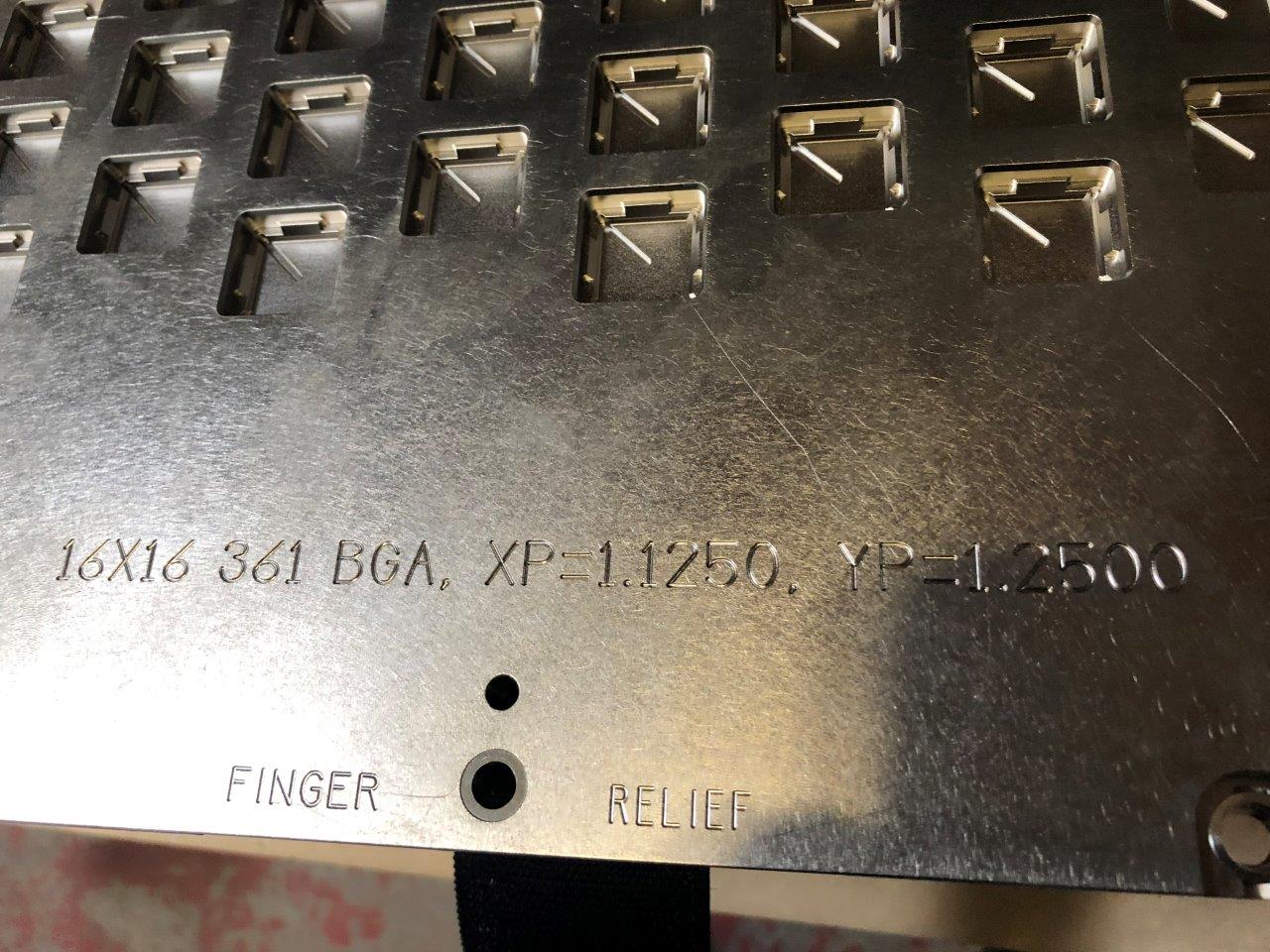 Used Delta Edge DE8000 S-FPB 361 CSBGA 16x16x1.40 Test Handler Kit