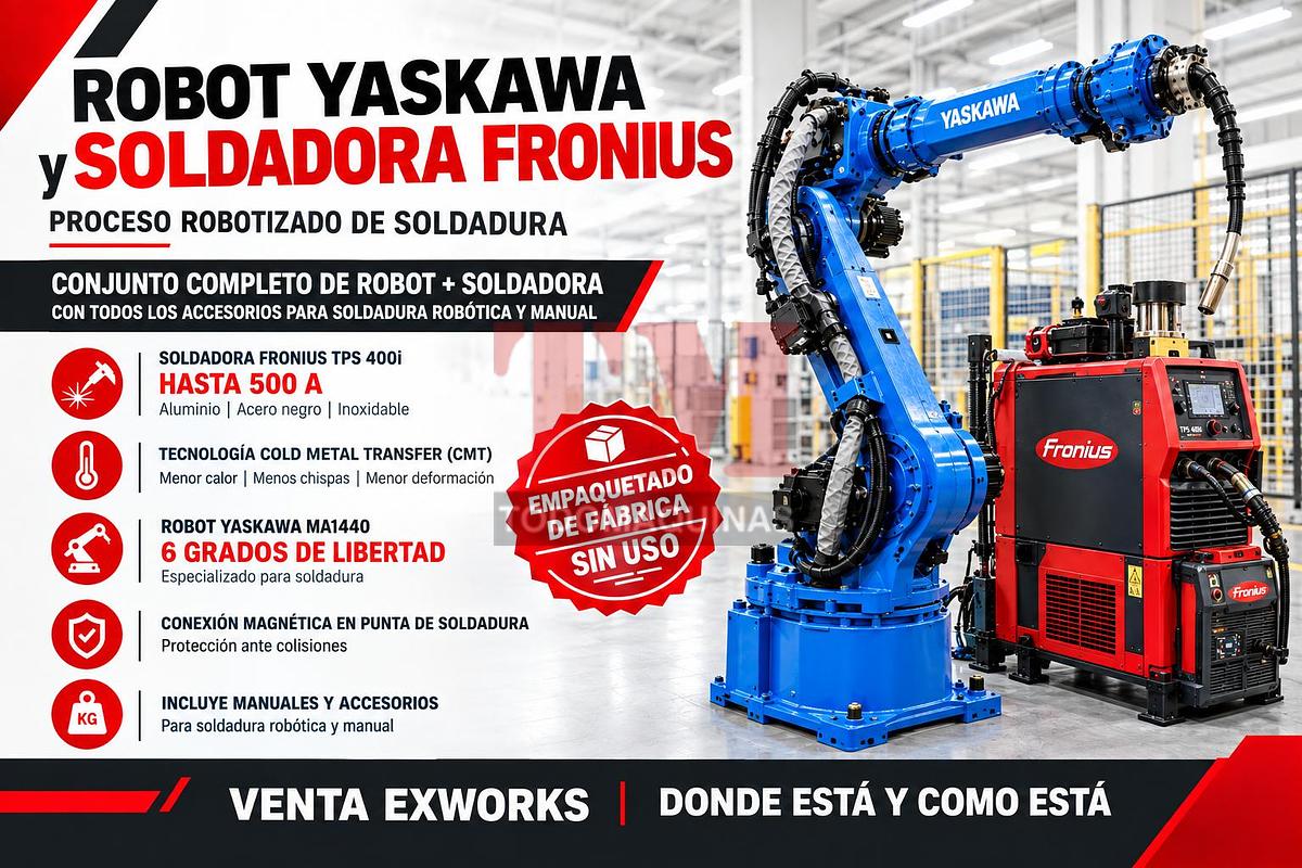 ROBOT YASKAWA MA1440 + SOLDADORA FRONIUS TPS 400i CMT