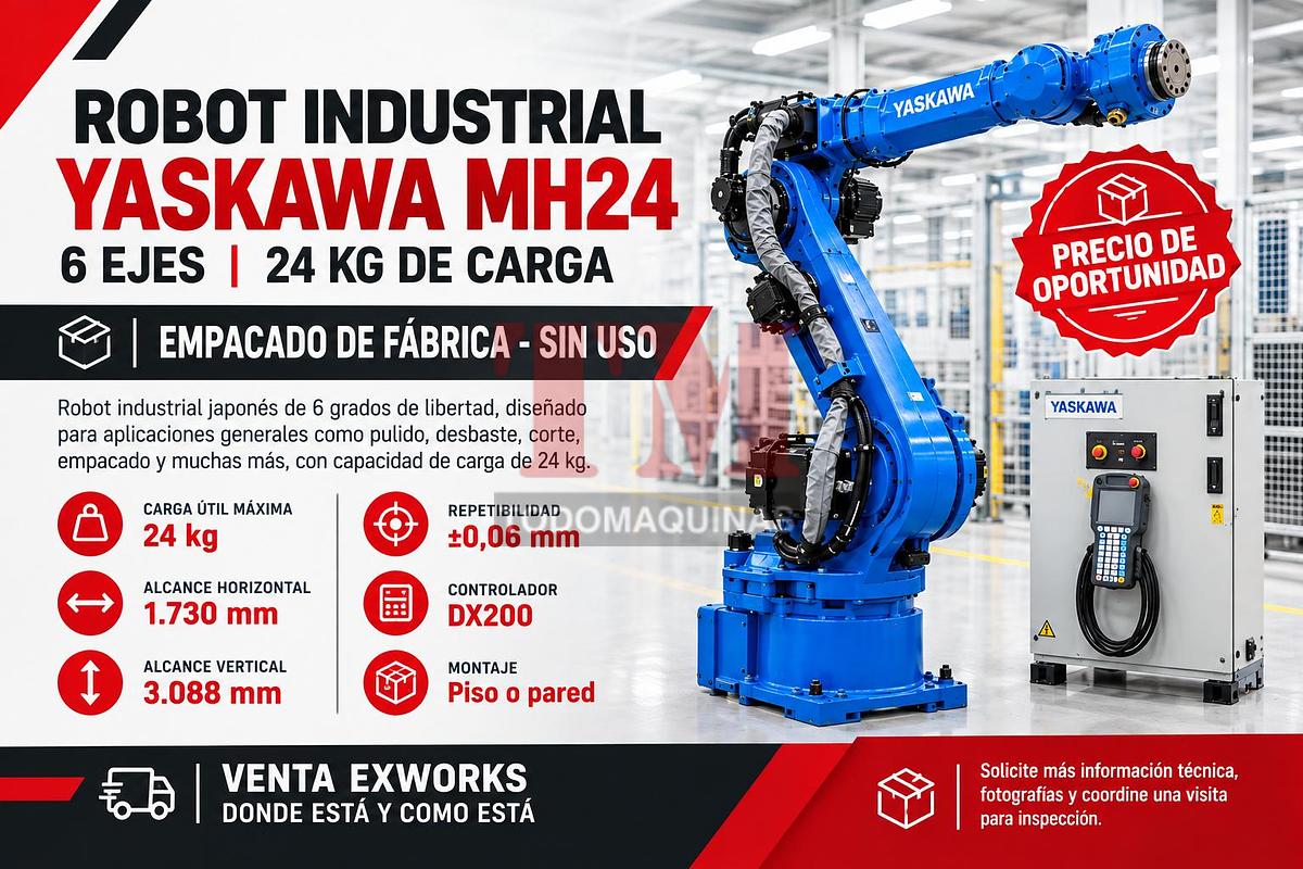 ROBOT INDUSTRIAL YASKAWA MH24 — 6 EJES | 24 KG DE CARGA