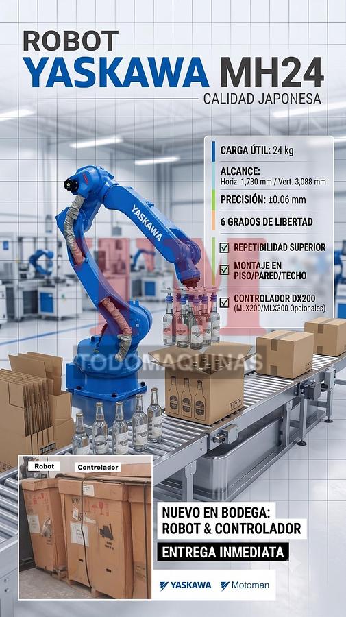 Usado ROBOT INDUSTRIAL YASKAWA MH24 — 6 EJES | 24 KG DE CARGA