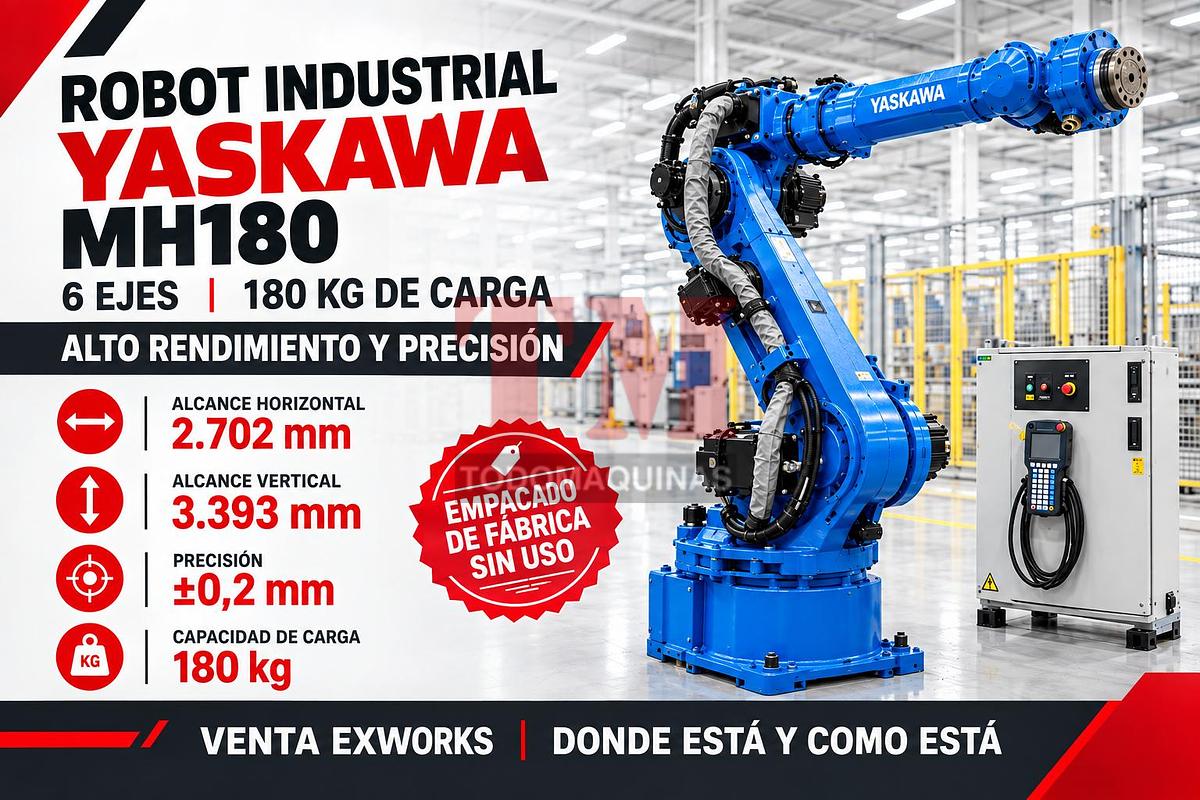 ROBOT INDUSTRIAL YASKAWA MH180 – 180 KG DE CAPACIDAD