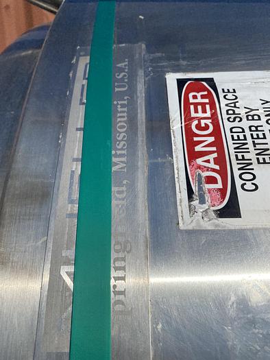 Used Paul Mueller 1000 Gallon Stainless Steel Jacketed Reactor w/ 5 HP Motor