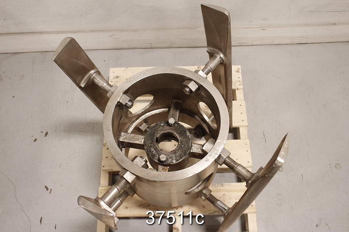 Used Black Clawson UV400 Pressure Screen Rotor, 4-Foil #37511