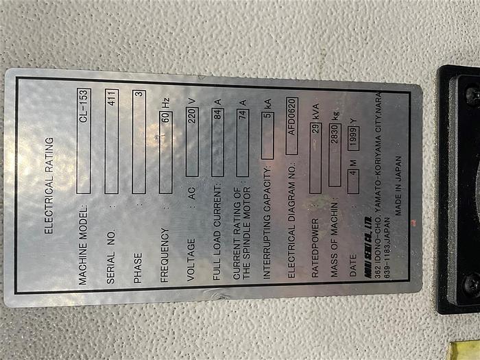 Used 1999 Mori Seiki CL-153