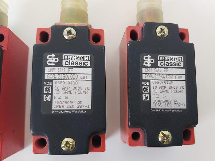 3 Stück Endschalter mit Federstabkopf, ENM-SU1 FF, Bernstein, neuwertig