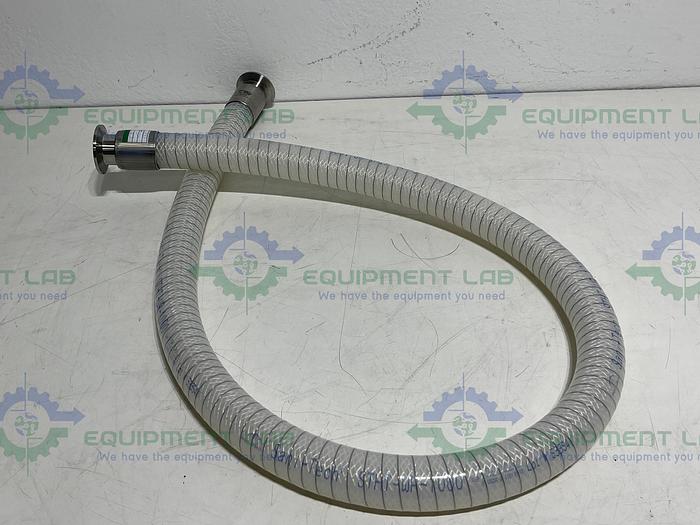 Used Sani-Tech  STHT-WR-1000 60" Silicone Hose w/ 1" Sanitary Fitting