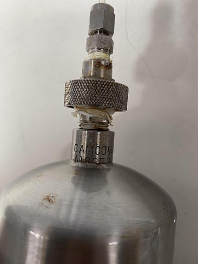 Used Stainless Steel Filter Housing 5" L x 3" Sanitary Fitting w/ Swagelok Valves