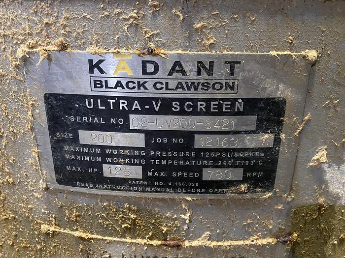 Used Black Clawson UV200 Pressure Screens #44382