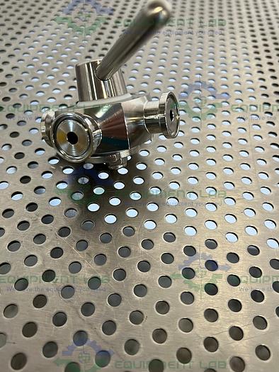 Used GE Healthcare Salvi DN6 814 4-way 316L Valve 18-5758-01 w/ 1/2" Sanitary Fitting