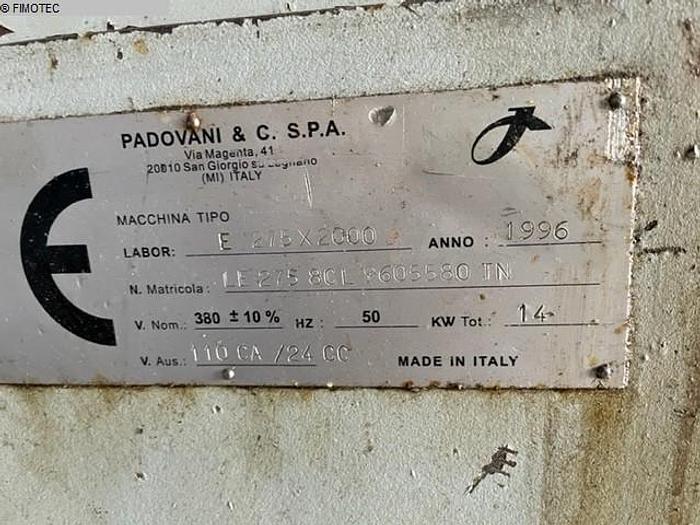 Used 1996 PADOVANI LABOR E 275 x 2000