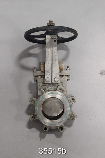 Used Fabri F440730 4" Hand Operated Knife Gate Valve #35515