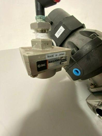 Used 3 ITT Pure-Flo A108 Stainless Steel Diaphragm Valves w/ Position Monitor
