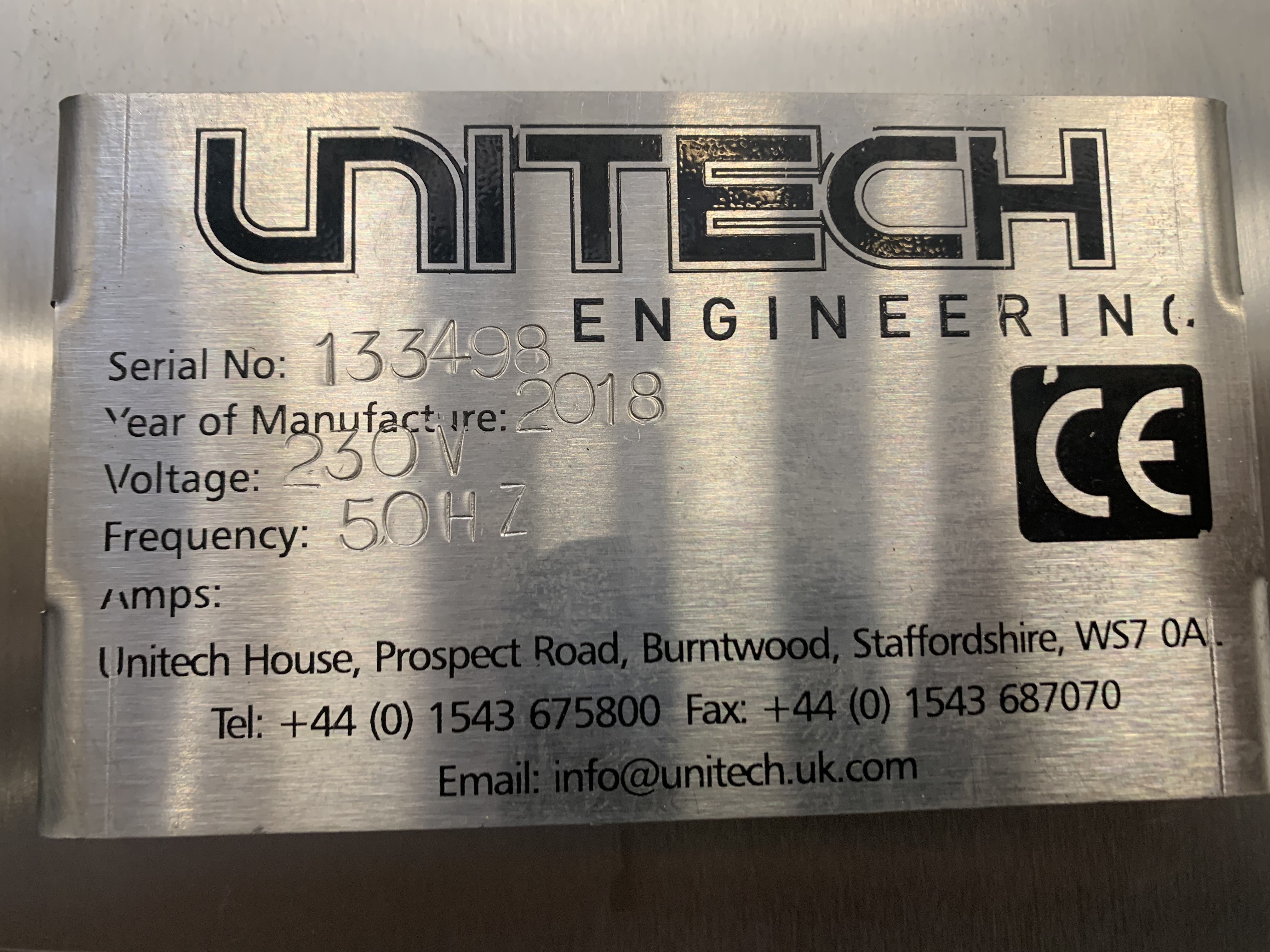 Used 2018 Unitech Feed conveyor