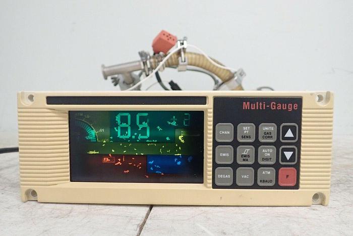 Used Varian LR88590 L8350-320 Multi-Gauge Vacuum Gauge Controller w/ Cables Type 0531