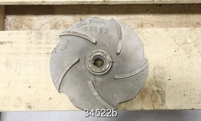 Used Goulds 3196 Impeller, 1.5x3x8", 5-Vane, 6.25" Diameter, Pattern 56208 #34522