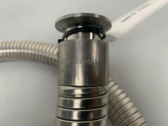 Used Williams-Carver 83" SS Reinforced Flexible Silicon Hose w/ 1" Sanitary Fittings