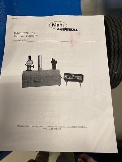 Used Mahr Federal Universal Calibrator Digital Indicator, Model: 400B-50