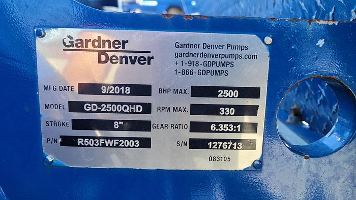 Used Gardner Denver 2500QHD Quintuplex Frac Pump