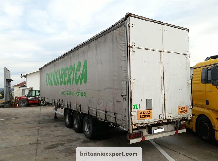 Used 1996 FRUEHAUF Full steel frame tri axle with lifting roof