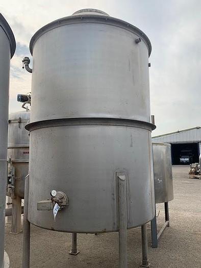 Used 1600 gallon Vertical Stainless Steel Single Wall Tank