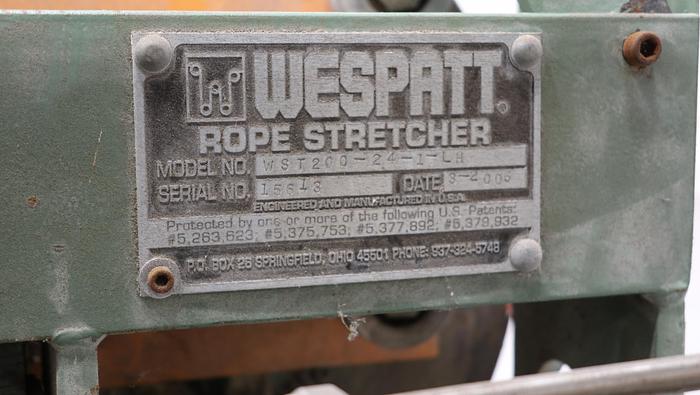 Used Wespatt WST200-24-1-LH Rope Stretcher #44632