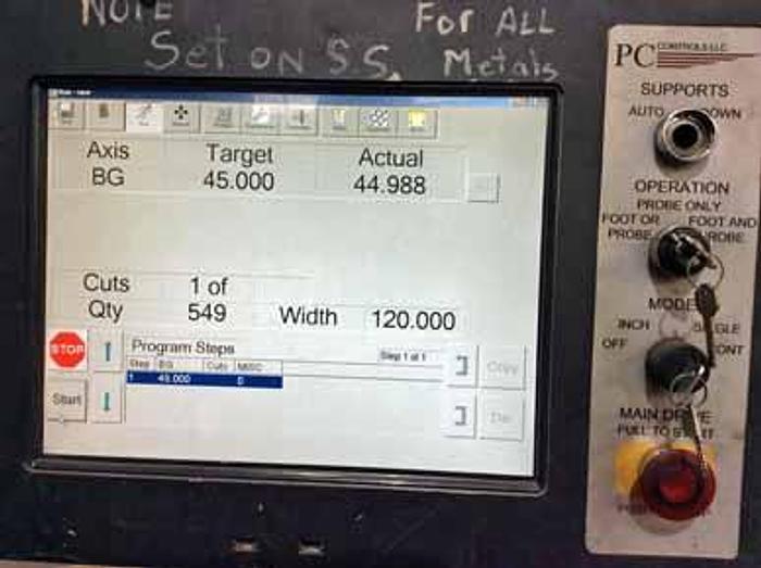 Used 1991 Cincinnati 2500 Hydraulic Power Shear | 1/4" x 120", PC800 Control