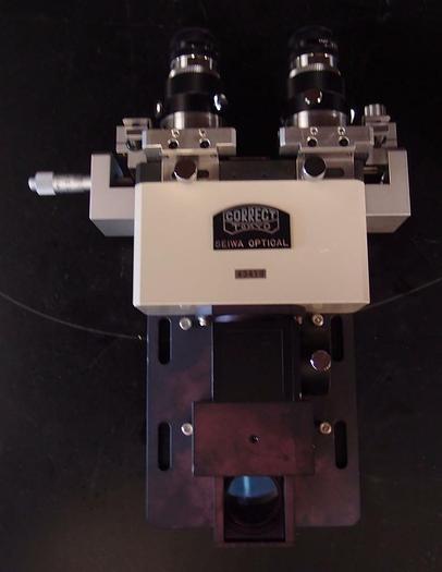 Used Correct Seiwa Optical Inverted Microscope Head with Eyepiece Extenders (3101)