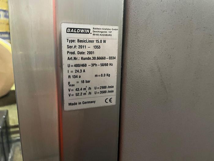 Used BALDWIN BasicLiner 15.0W Chiller