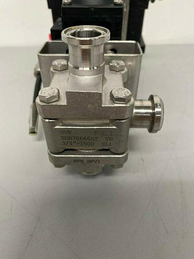 Used SVF Flow Controls AS11-2BAB34 3-Way Sanitary Ball 3/4" Valve