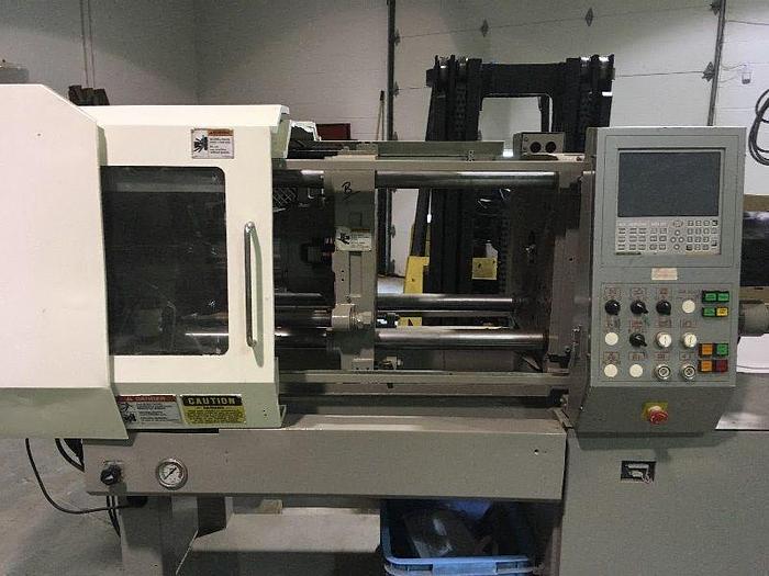 Used NISSEI NS60-9A INJECTION MOLDING MACHINE, 72 TON, NEW 2000