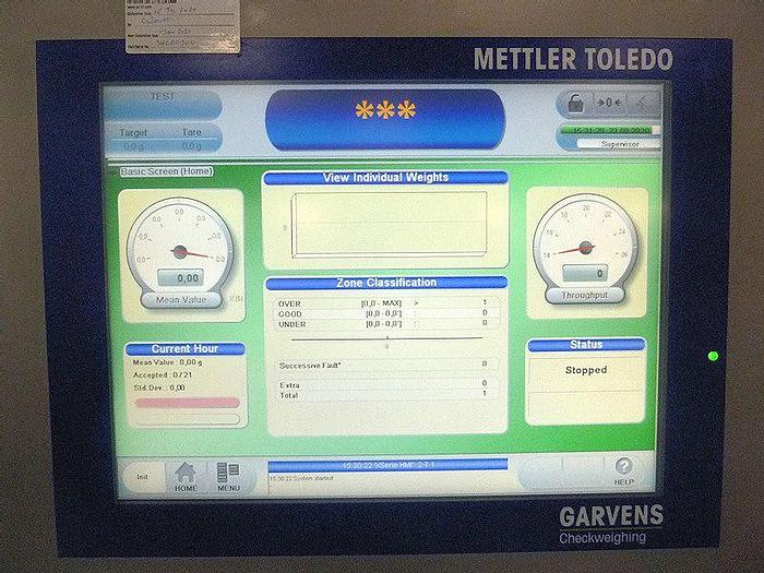 Used R 14830 E - Checkweigher GARVENS XS 2 for Bottles