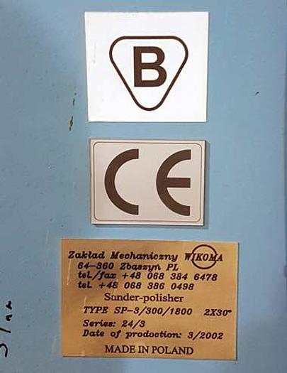 Used 2002 Wikoma SP-3 Brushing machine