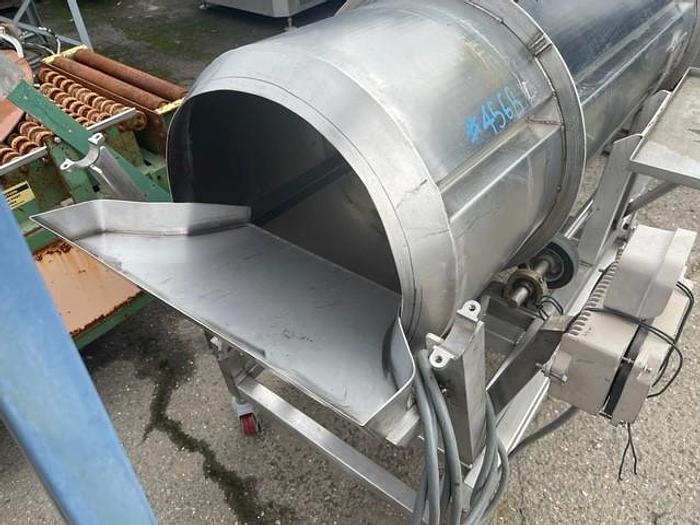 Used 23" Diameter x 75" Long Stainless Steel Rotary Tumbler
