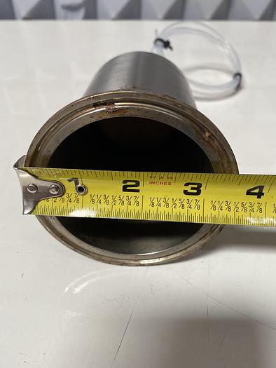 Used Stainless Steel Filter Housing 5" L x 3" Sanitary Fitting w/ Swagelok Valves