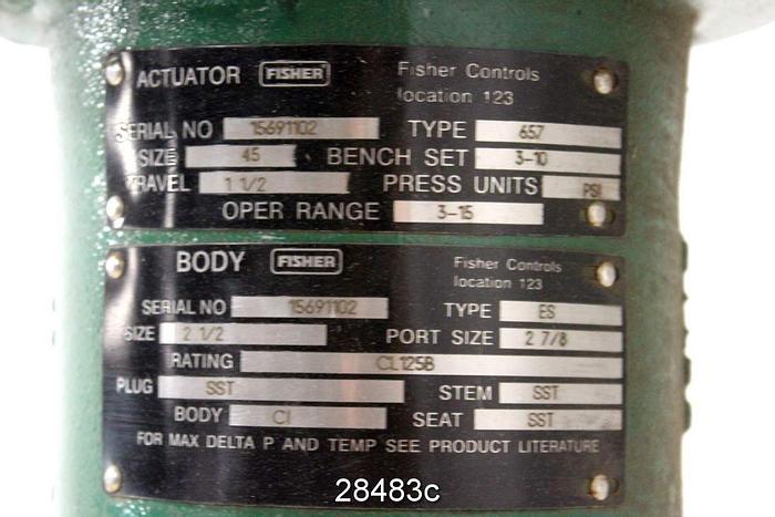 Used Fisher Es 2.5" Fisher Steam Valve, #28483