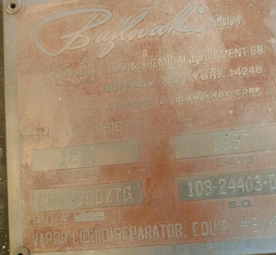 Used Evaporator, Caustic, Blaw Knox, 125 lb/hr, Drum Flaker, #L738570