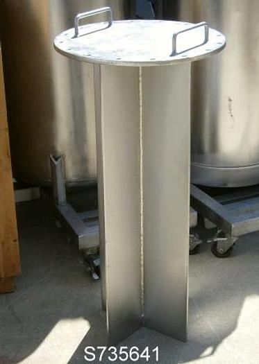 Used Tank, 40 Gallon, 316 Stainless Steel, FT/FB, Cover, 18" x 36", #S735641