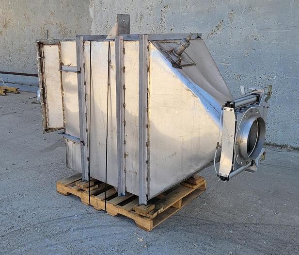 Used Hopper, 50 CF, S/st, 51" x 30" x 72", Cone Bottom, A #S744198