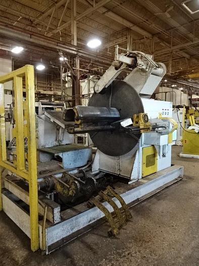 Used 15,000# AMERICAN A STEEL LINE MOTORIZED MOVING BASE UNCOILER