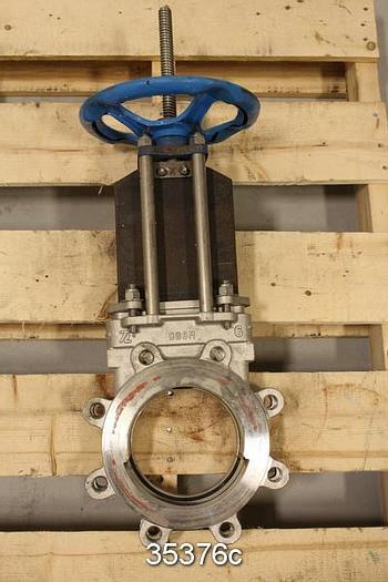 Used Trueline 6" Hand Operated Knife Gate Valve #35376