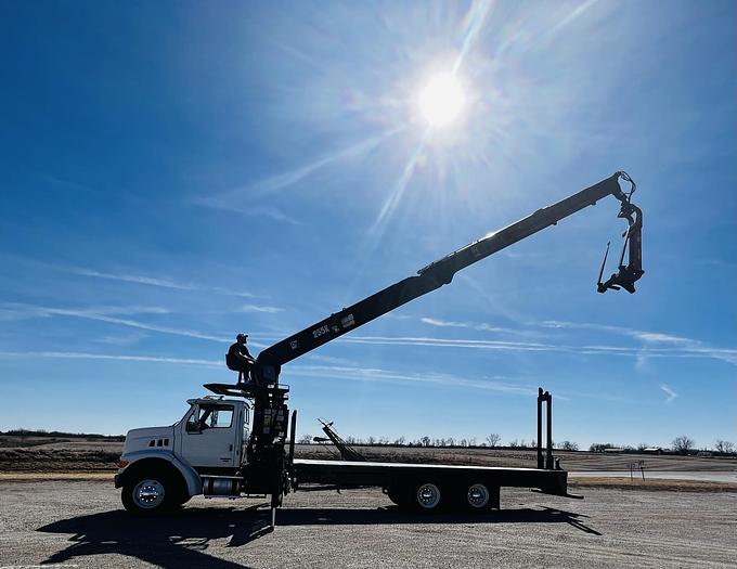 Used 2006 Sterling Flatbed Hiab Crane Truck
