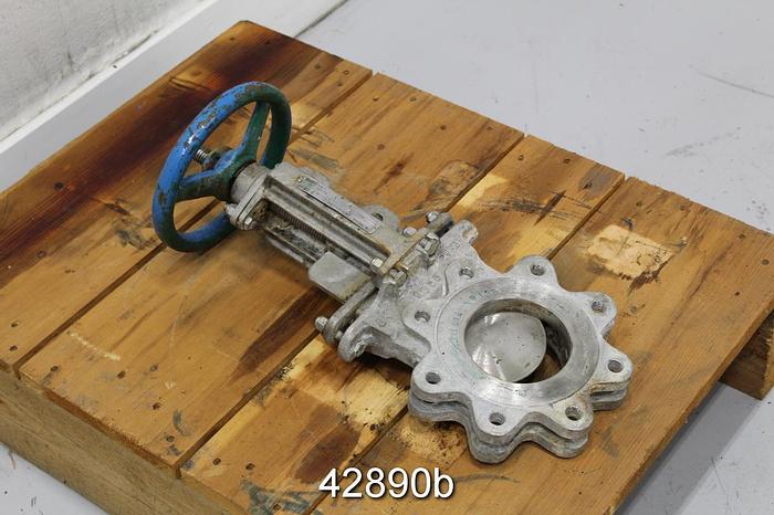 Used Rovalve 4" Hand Operated Knife Gate Valve #42890