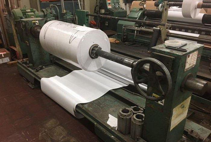 Used 72" DUSENBERY MODEL824 DUPLEX CENTER SURFACE REWINDER
