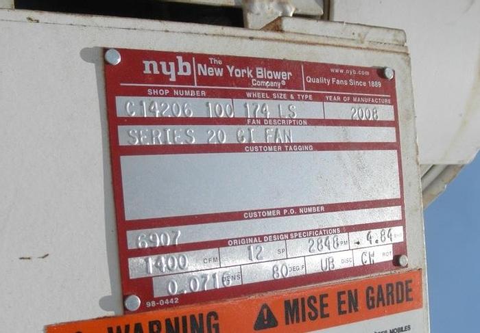 Used Dust Collector, Baghouse, 300 SF, 1400 CFM, S/st, #S741232