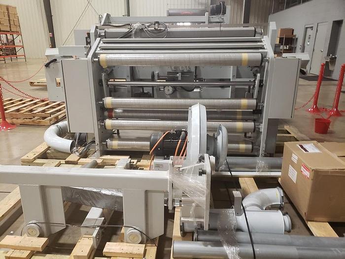 Used 63" WIDE UNIVERSAL X6 SLITTER REWINDER MFG 2013