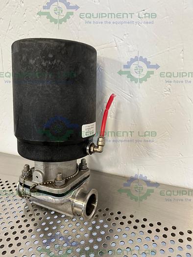 Used ITT Pure-Flo  AP1509  Stainless Steel Diaphragm Valve w/ 1 1/2" Sanitary Fit
